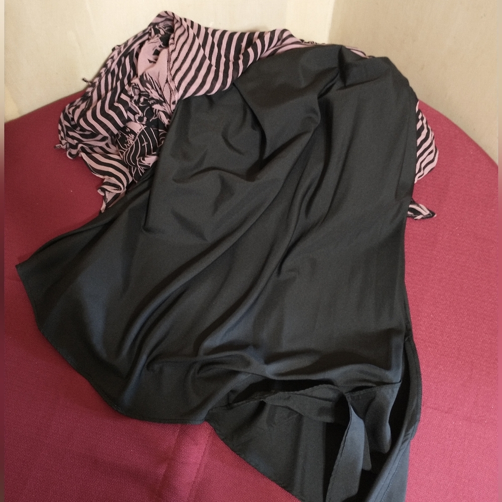 Floral & Striped Pink and Black Maxi Dress - Picture 10 of 11